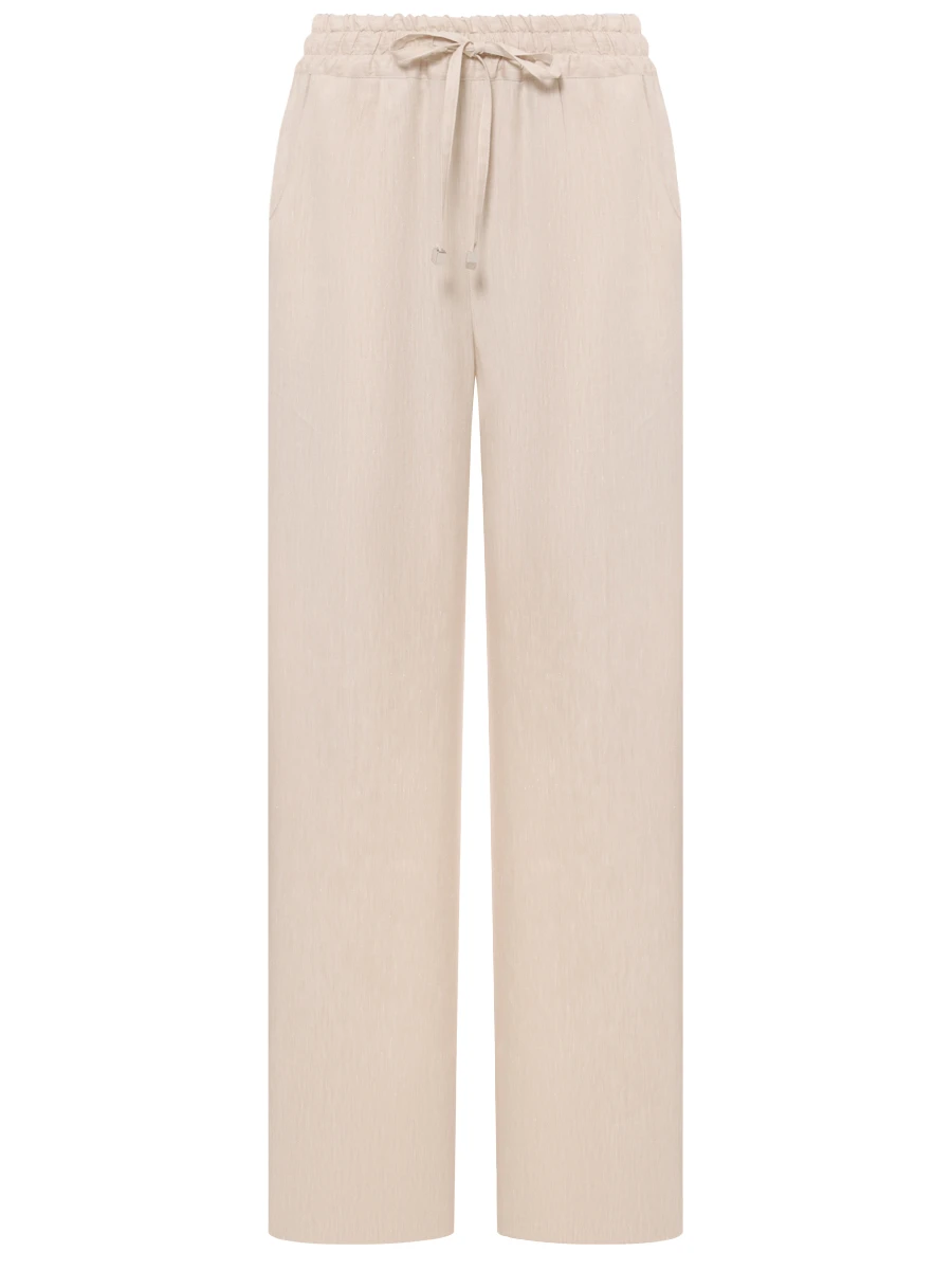 Брюки изо льна и шерсти