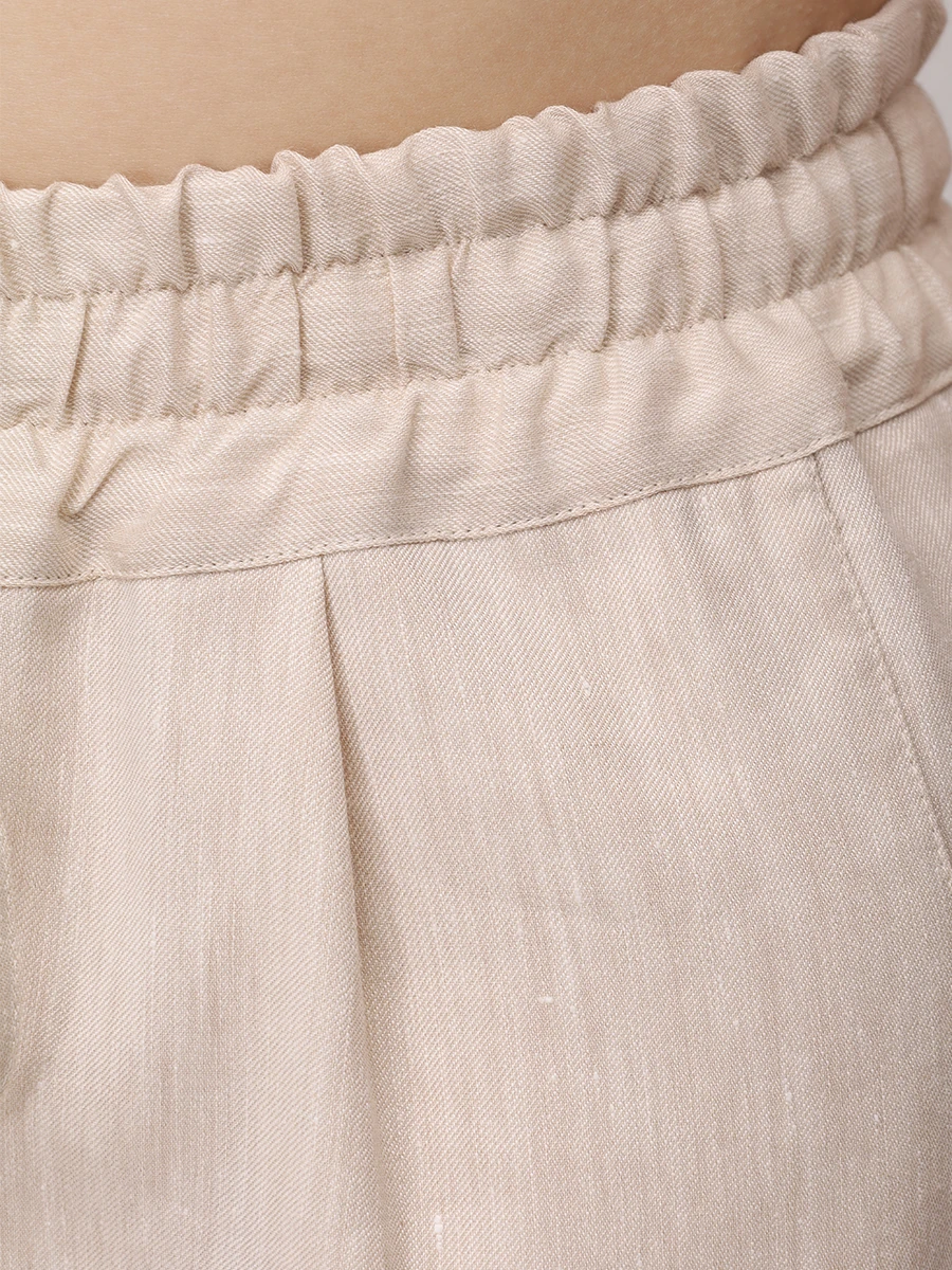 Брюки изо льна и шерсти