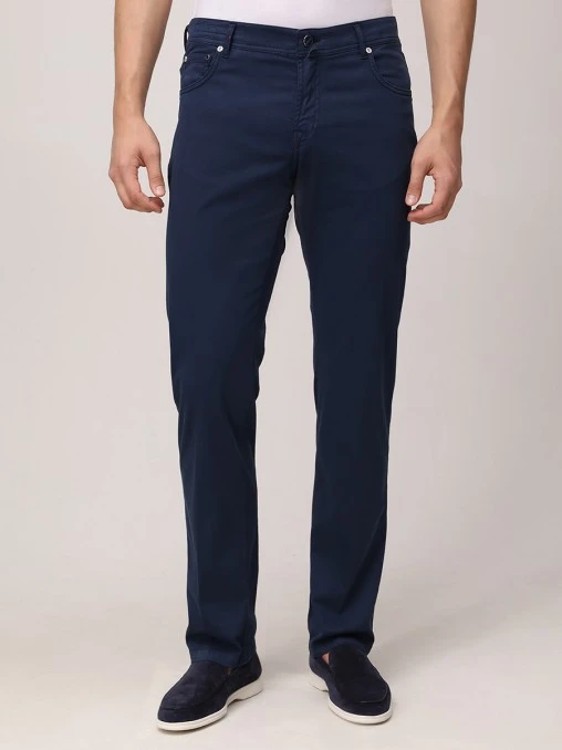 Брюки Slim Fit хлопковые KITON