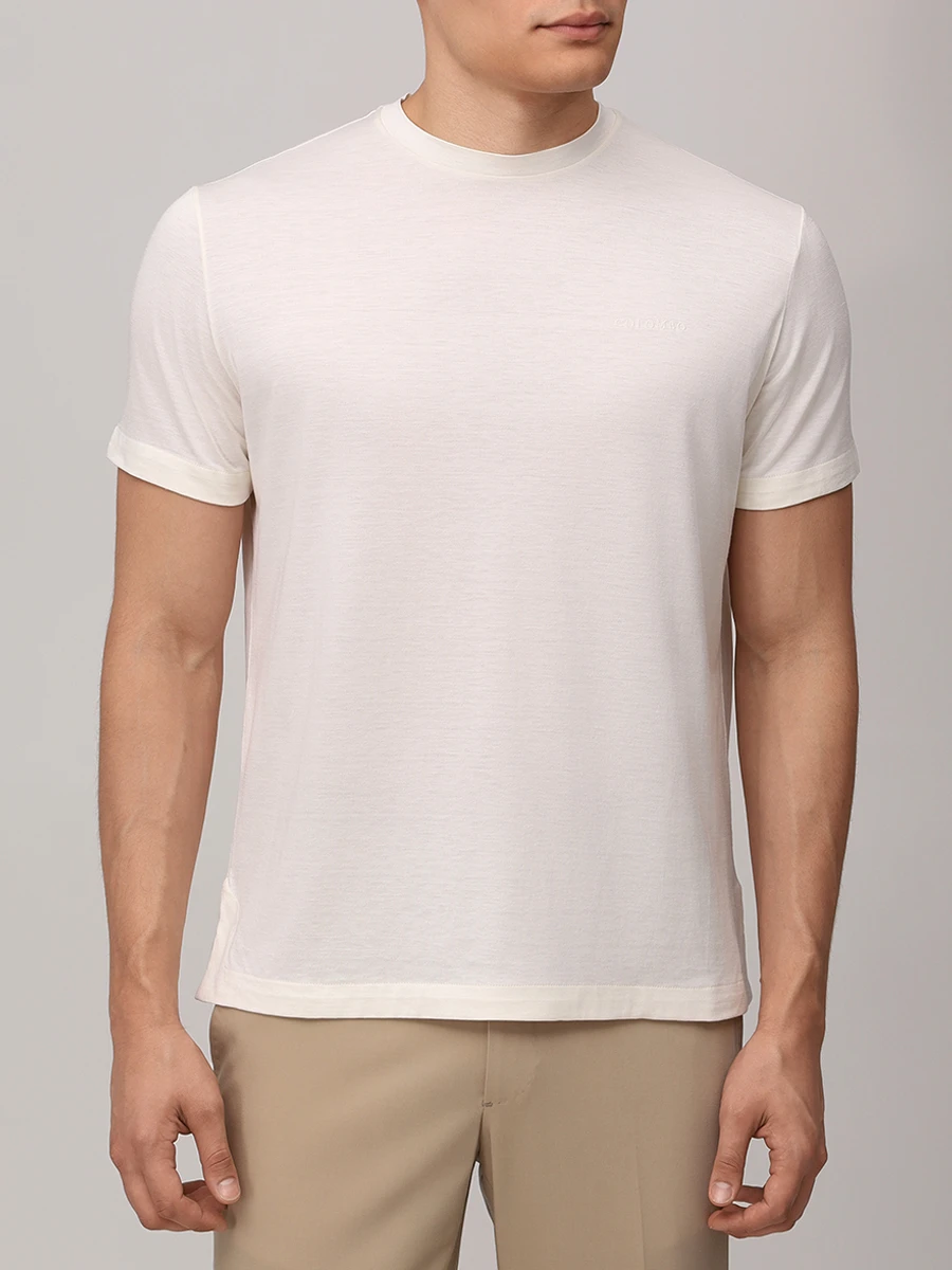 Футболка из шелка и хлопка