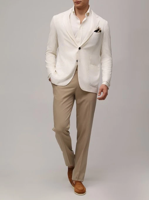 Рубашка Regular Fit из шелка и хлопка COLOMBO