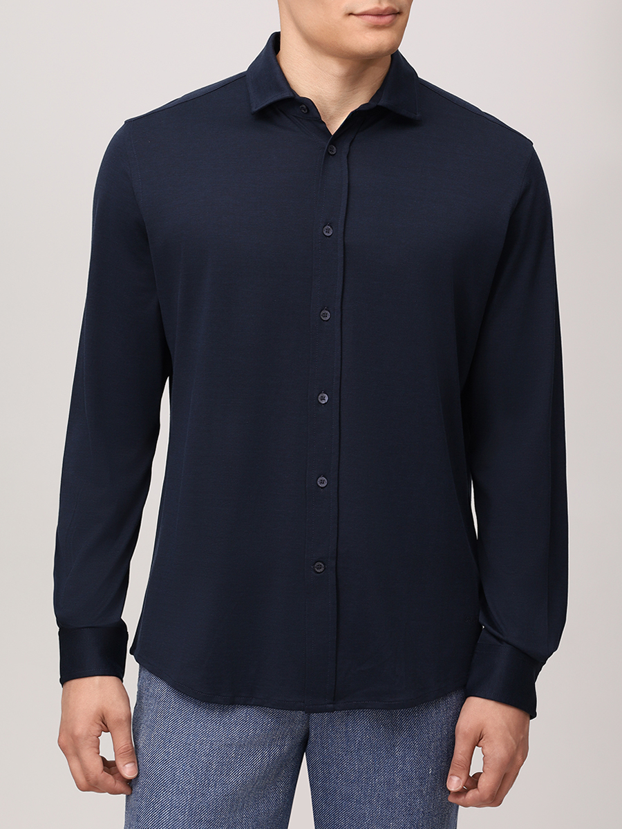 Рубашка Regular Fit из шелка и хлопка