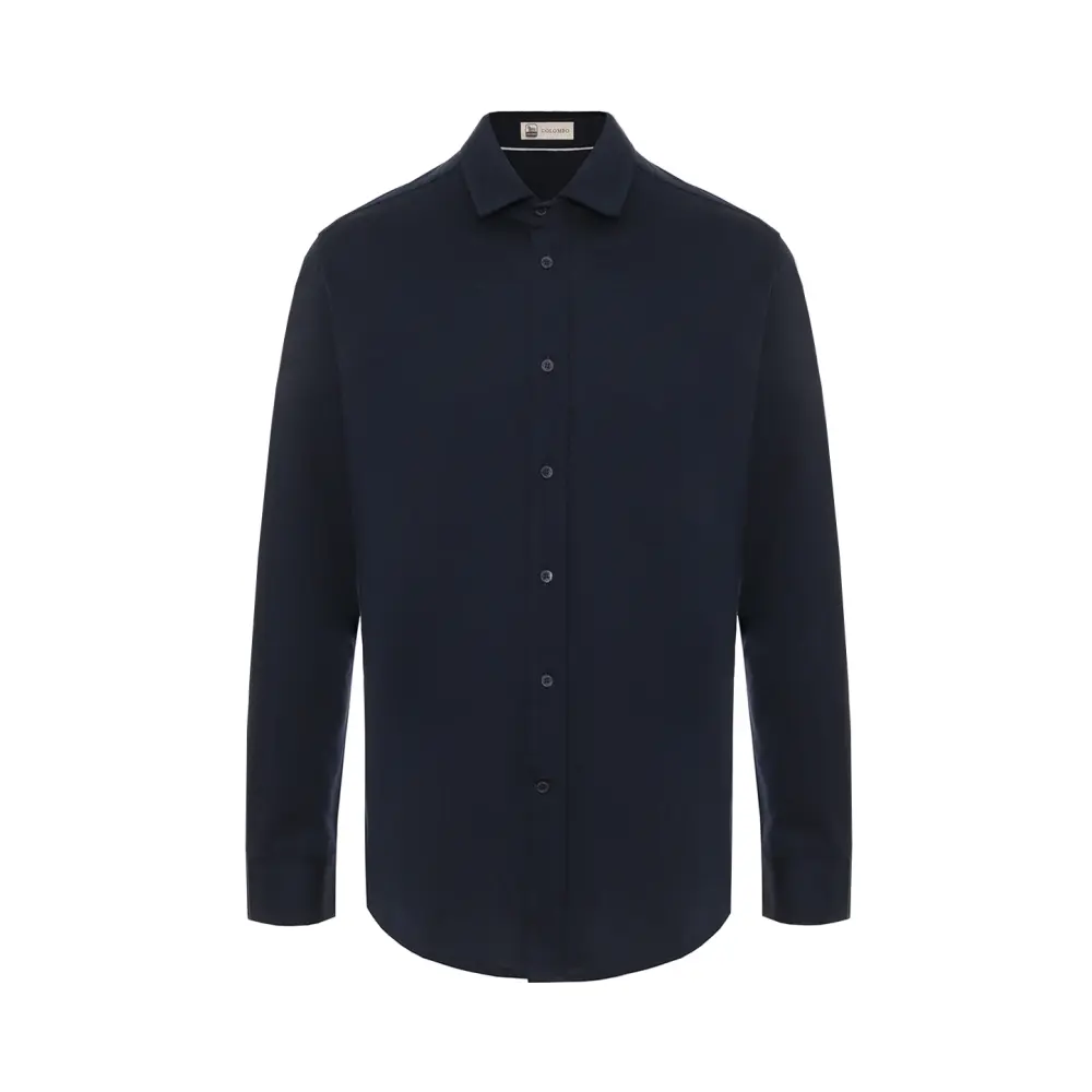 Рубашка Regular Fit из шелка и хлопка
