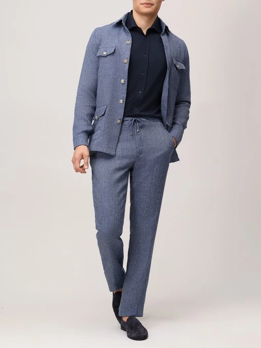 Рубашка Regular Fit из шелка и хлопка COLOMBO