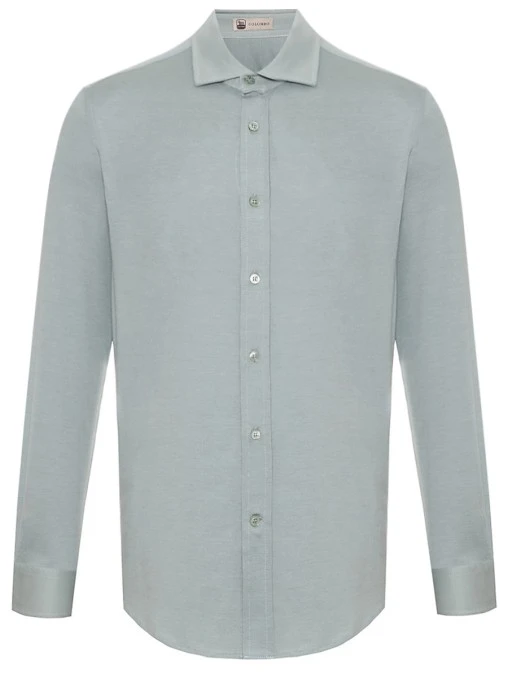 Рубашка Regular Fit из шелка и хлопка COLOMBO