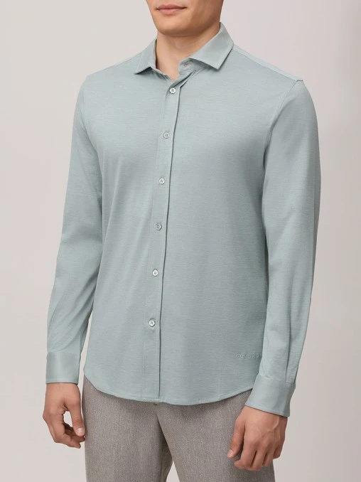 Рубашка Regular Fit из шелка и хлопка COLOMBO