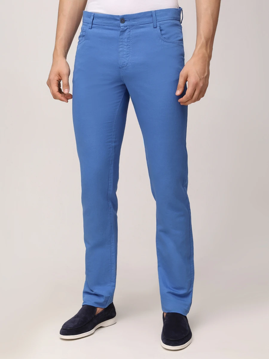 Брюки изо льна и хлопка