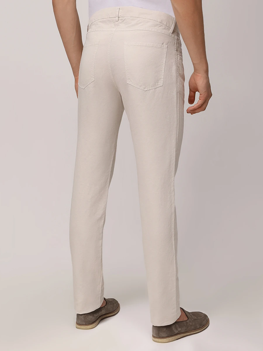Брюки изо льна и хлопка