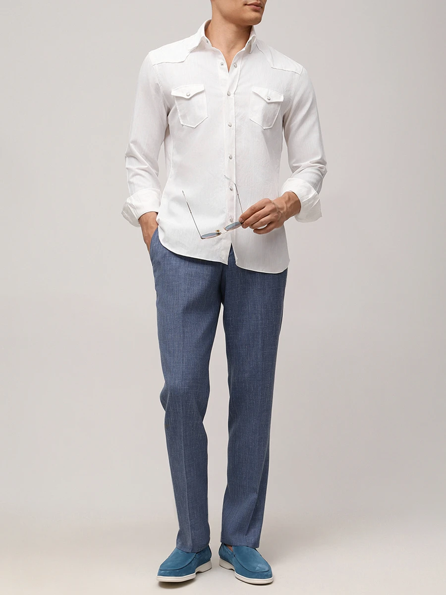 Рубашка из хлопка и льна