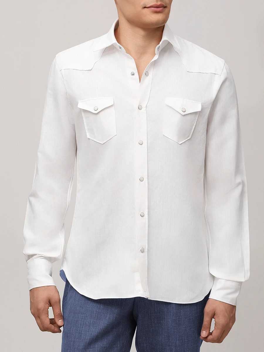 Рубашка из хлопка и льна