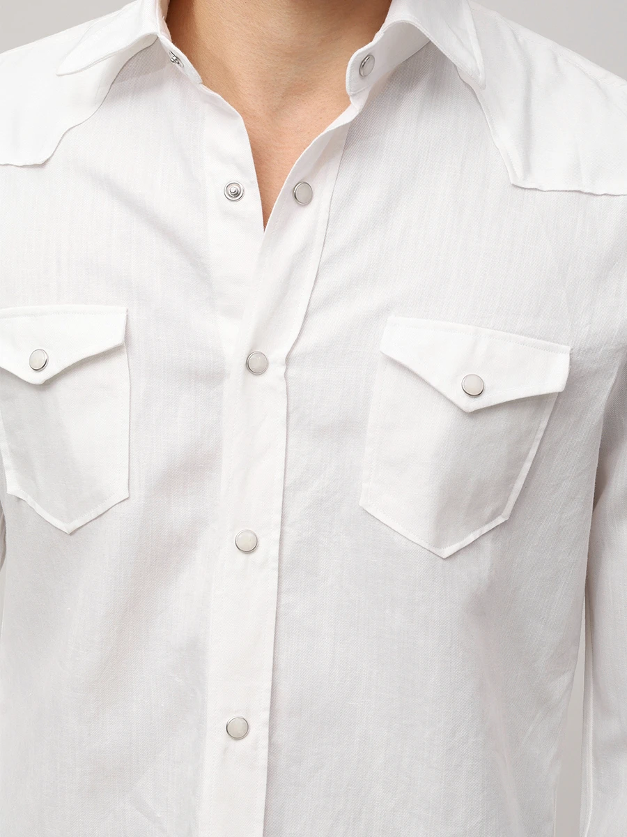 Рубашка из хлопка и льна