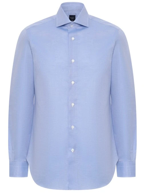 Рубашка из хлопка и льна BARBA