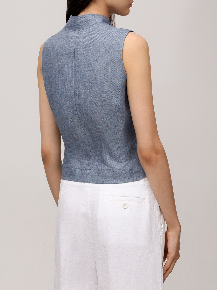 Жилет льняной