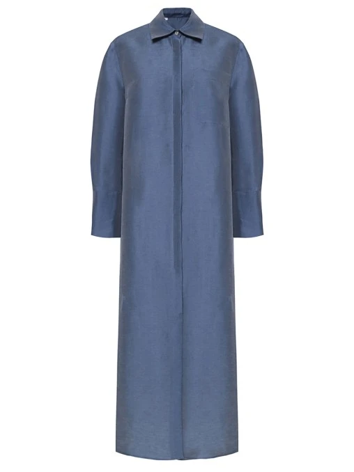 Платье изо льна и шелка BARBA NAPOLI