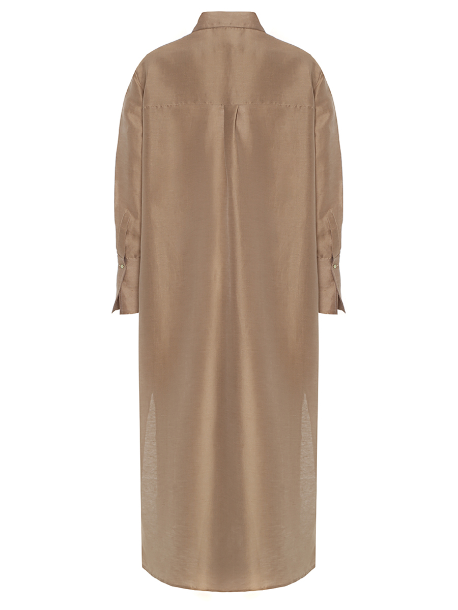 Платье изо льна и шелка