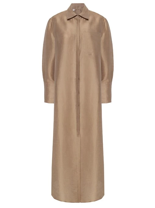 Платье изо льна и шелка BARBA NAPOLI