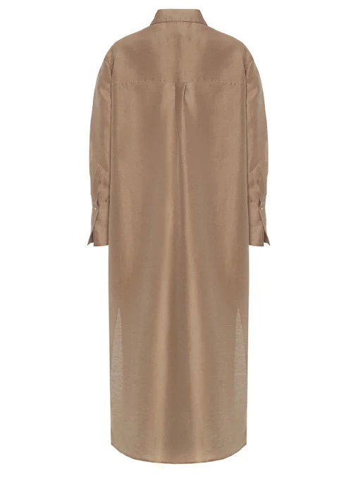 Платье изо льна и шелка BARBA NAPOLI