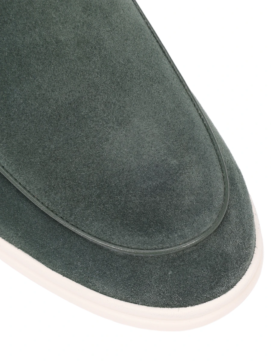 Лоферы замшевые