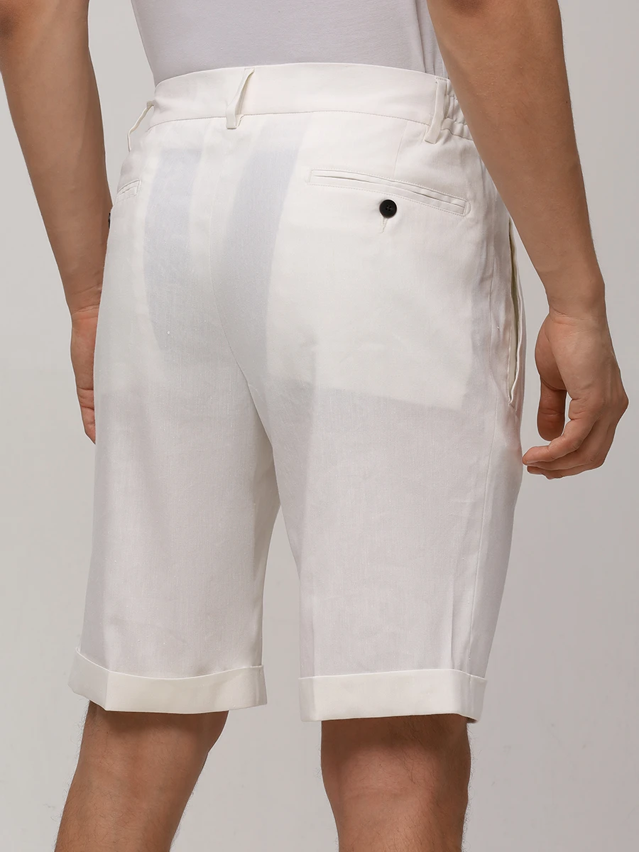 Шорты изо льна и шерсти