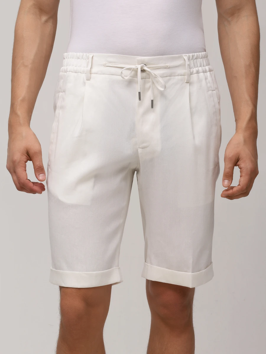 Шорты изо льна и шерсти