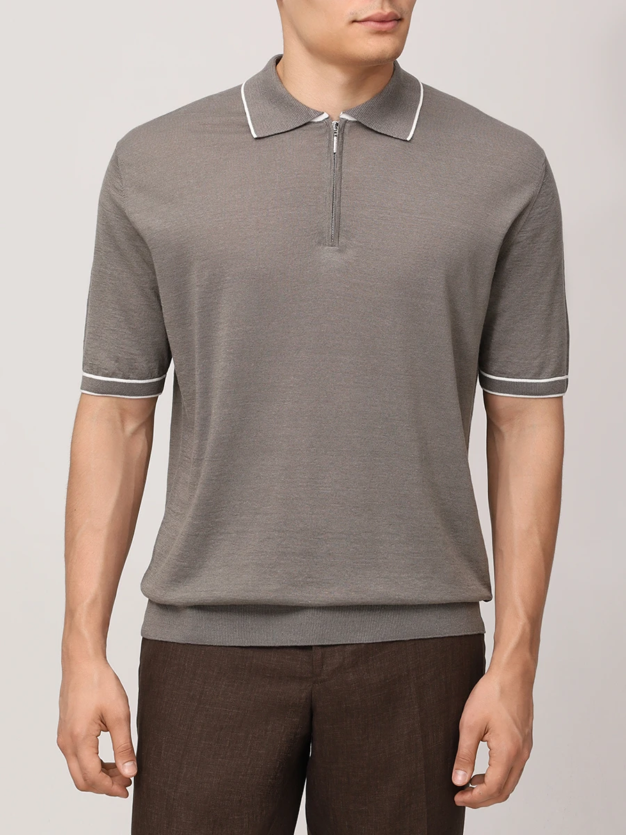 Поло изо льна и хлопка