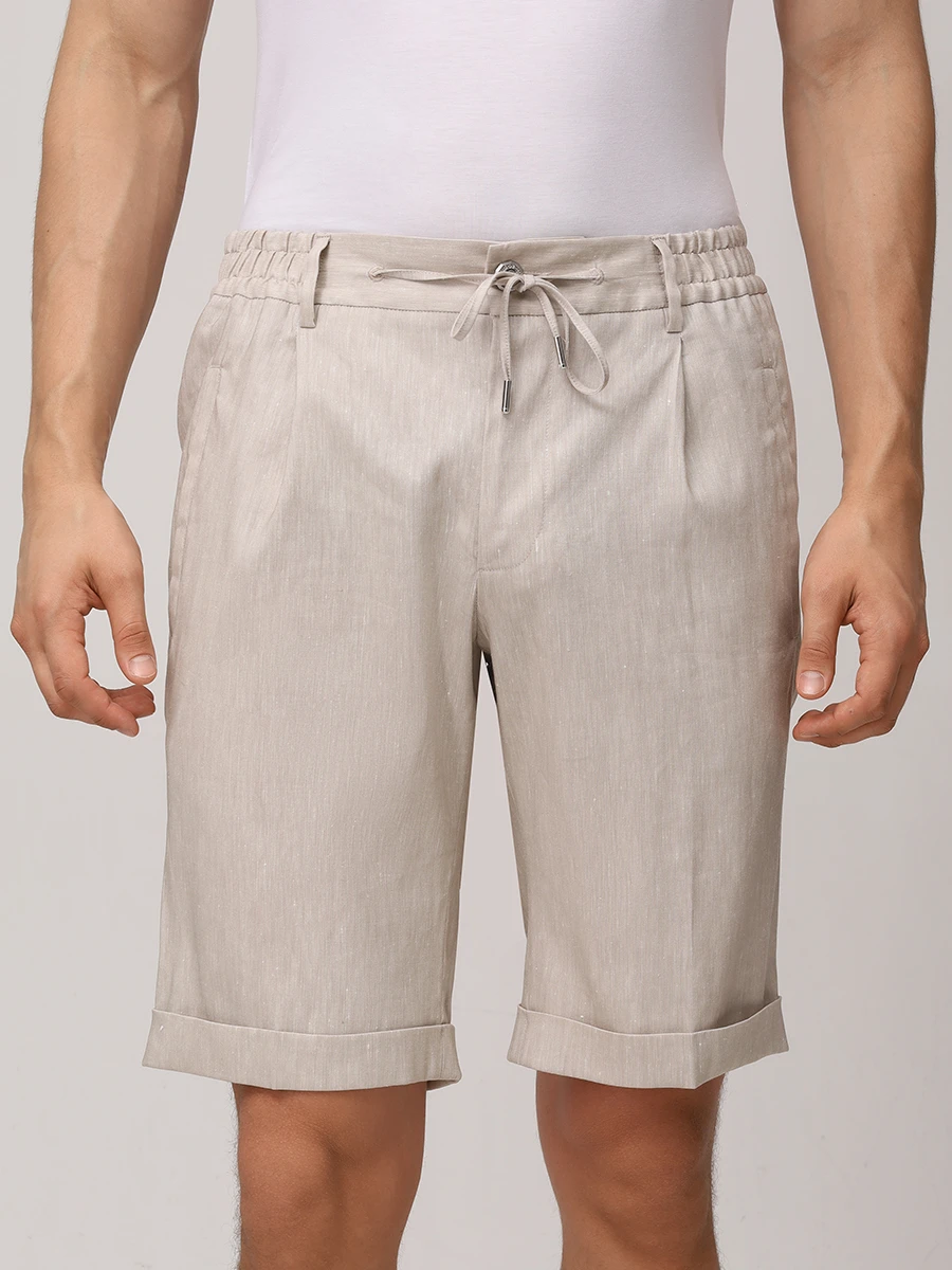 Шорты изо льна и шерсти