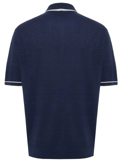 Поло изо льна и хлопка CASTANGIA