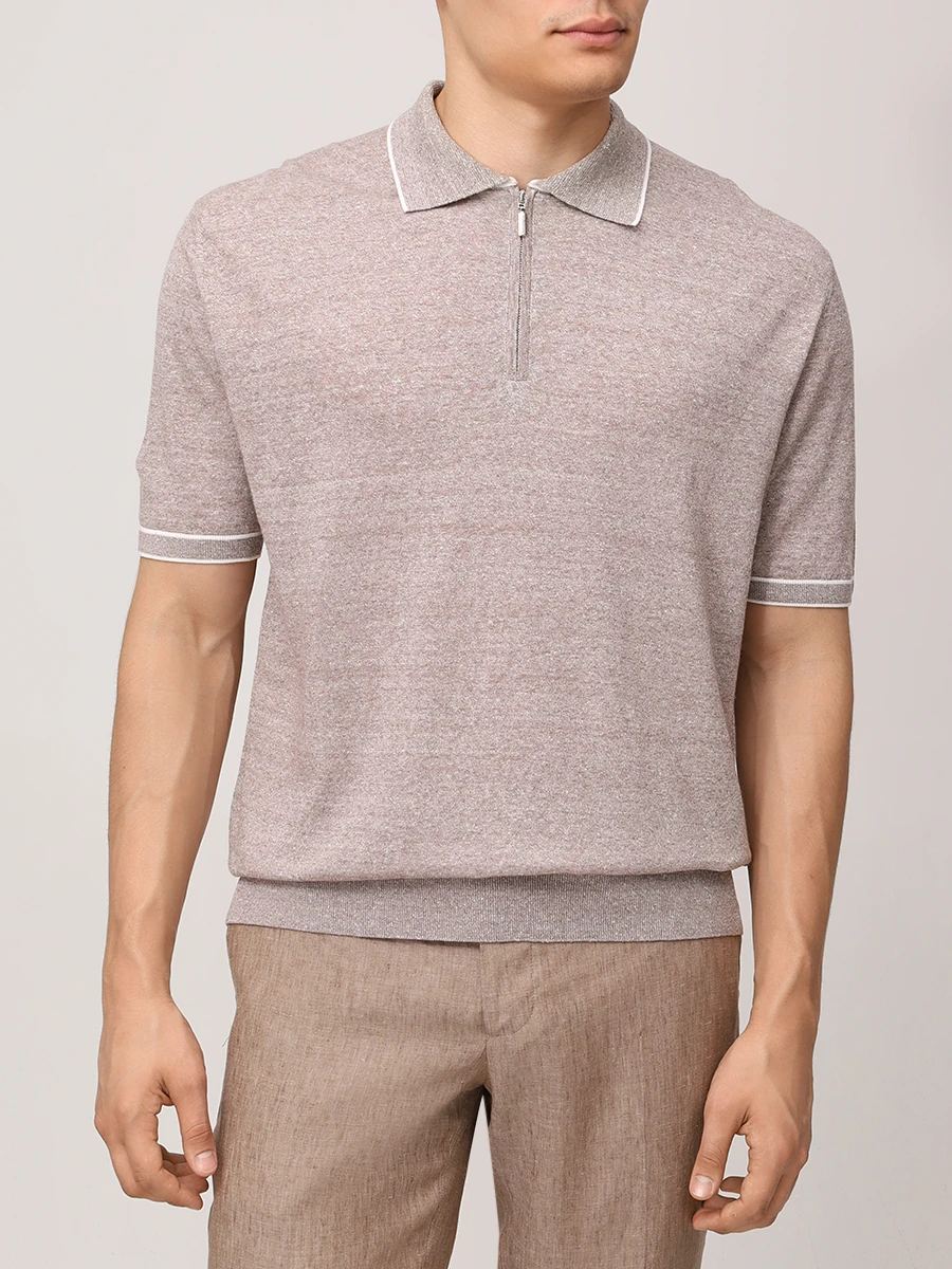 Поло изо льна и хлопка