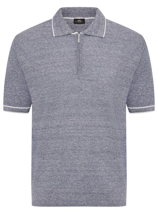 Поло изо льна и хлопка CASTANGIA