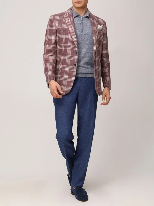 Поло изо льна и хлопка CASTANGIA