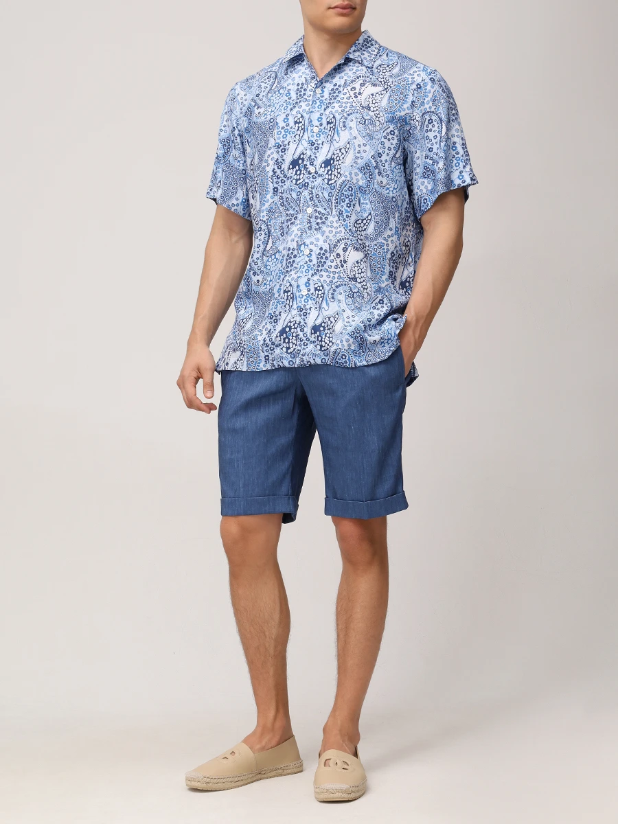 Шорты изо льна и шерсти