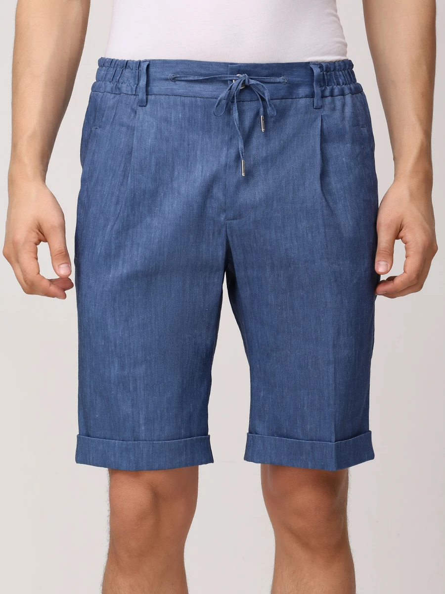 Шорты изо льна и шерсти