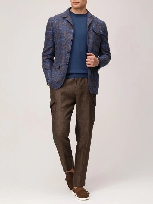 Джемпер из хлопка и кашемира FIORONI CASHMERE