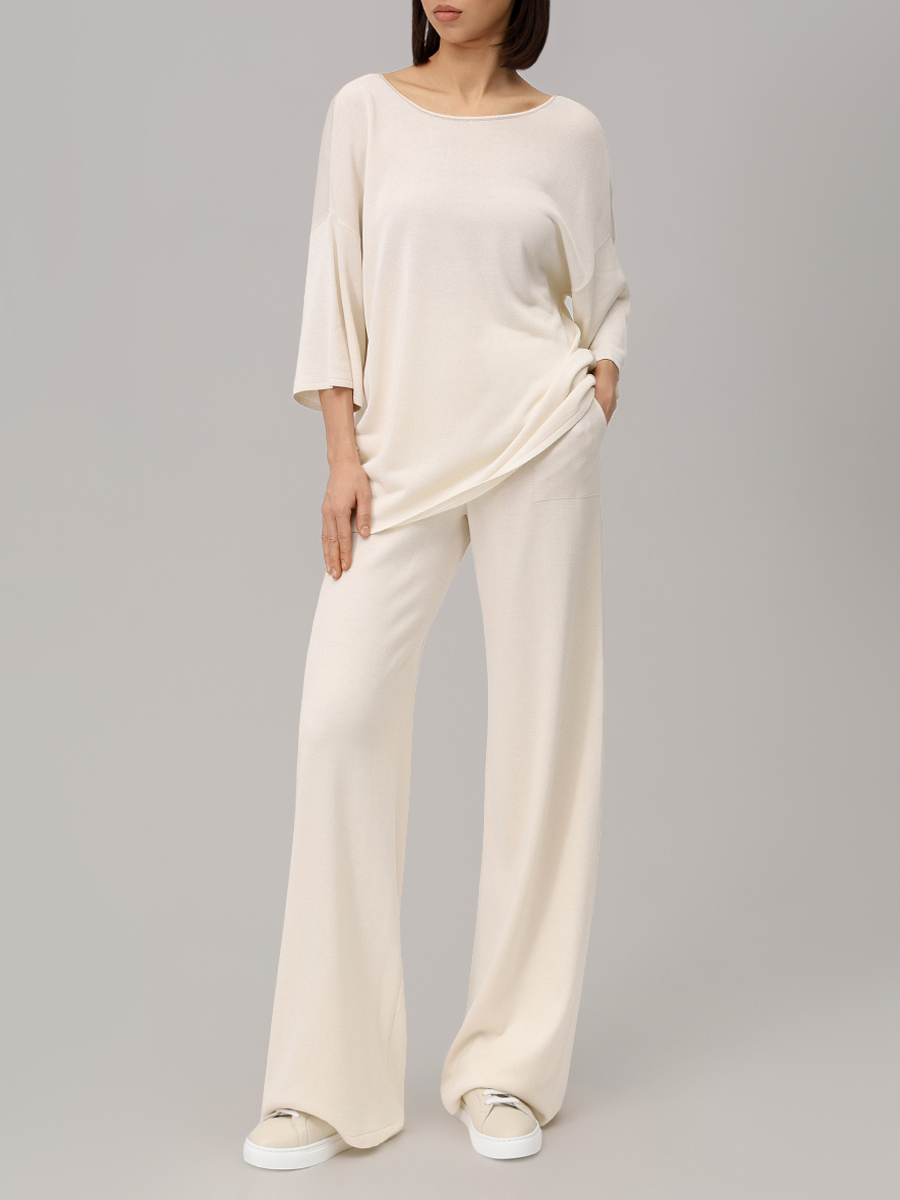 Брюки из шелка и кашемира