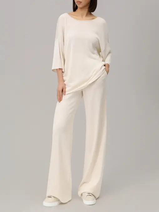 Брюки из шелка и кашемира FREE AGE