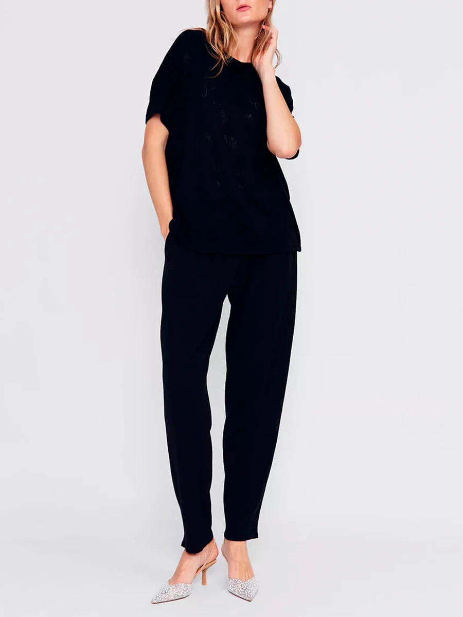 Брюки из шелка и вискозы