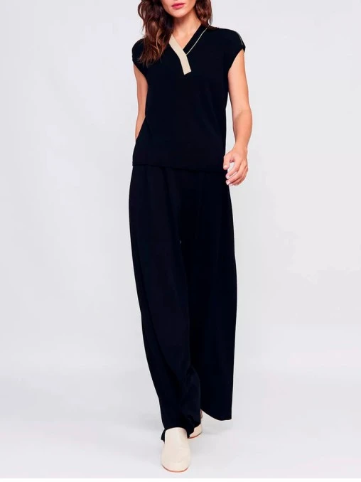 Брюки из шелка и вискозы FREE AGE