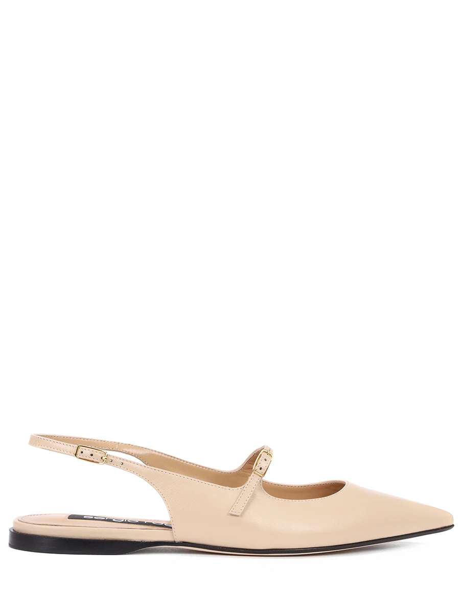 Балетки кожаные