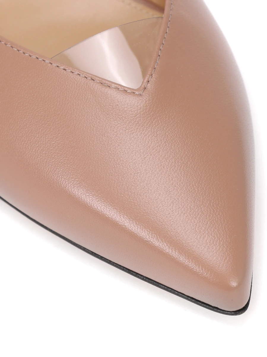 Балетки кожаные