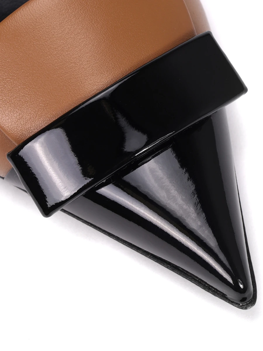 Балетки кожаные