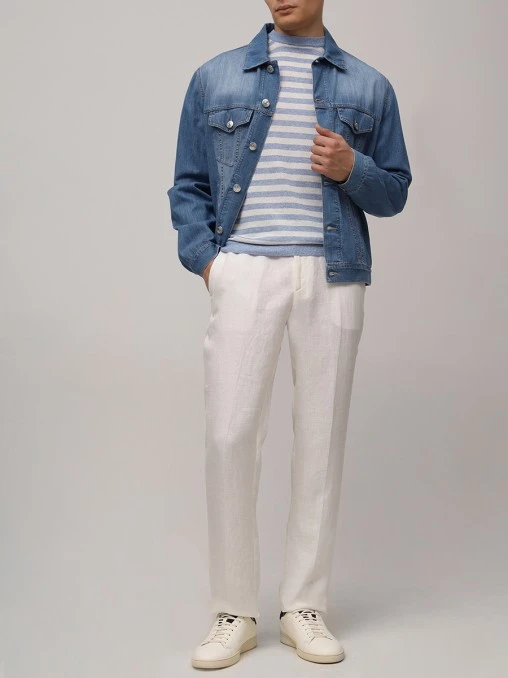 Футболка изо льна и хлопка DANIELE FIESOLI