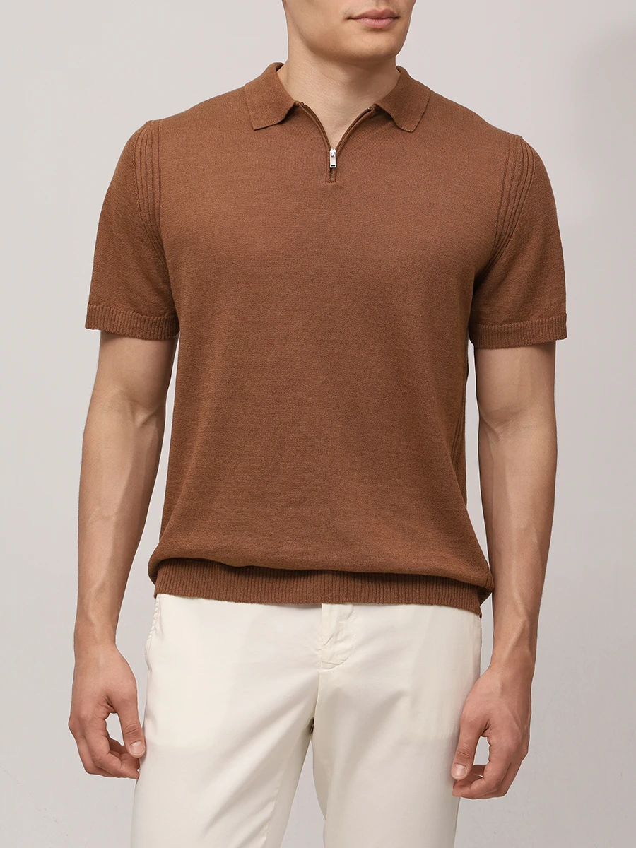 Поло изо льна и хлопка