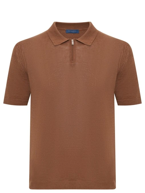 Поло изо льна и хлопка DANIELE FIESOLI