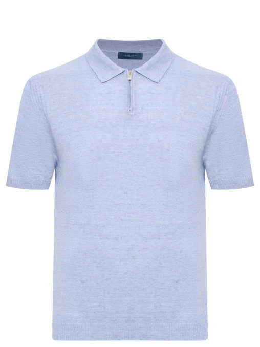 Поло изо льна и хлопка DANIELE FIESOLI