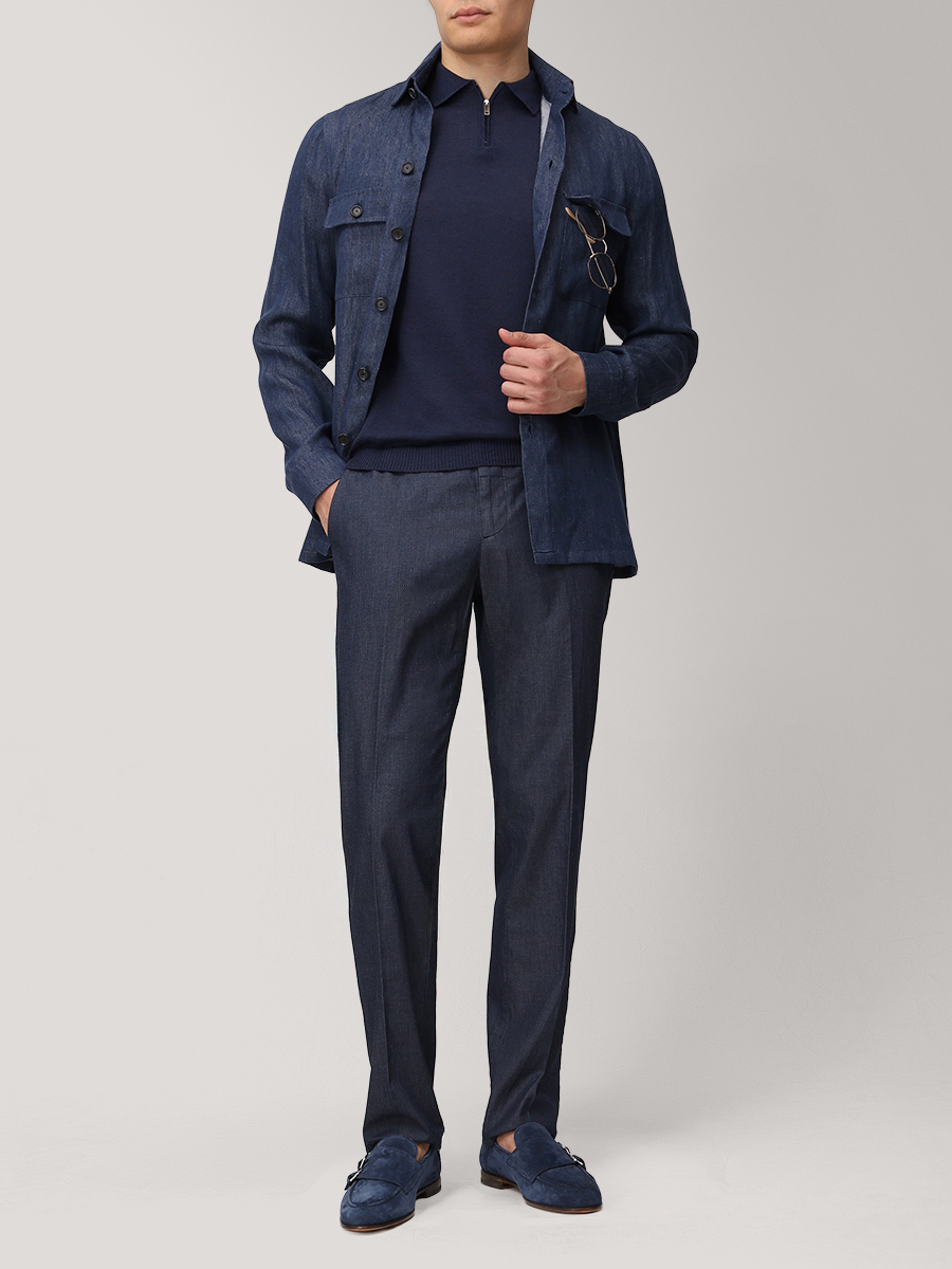 Поло изо льна и хлопка