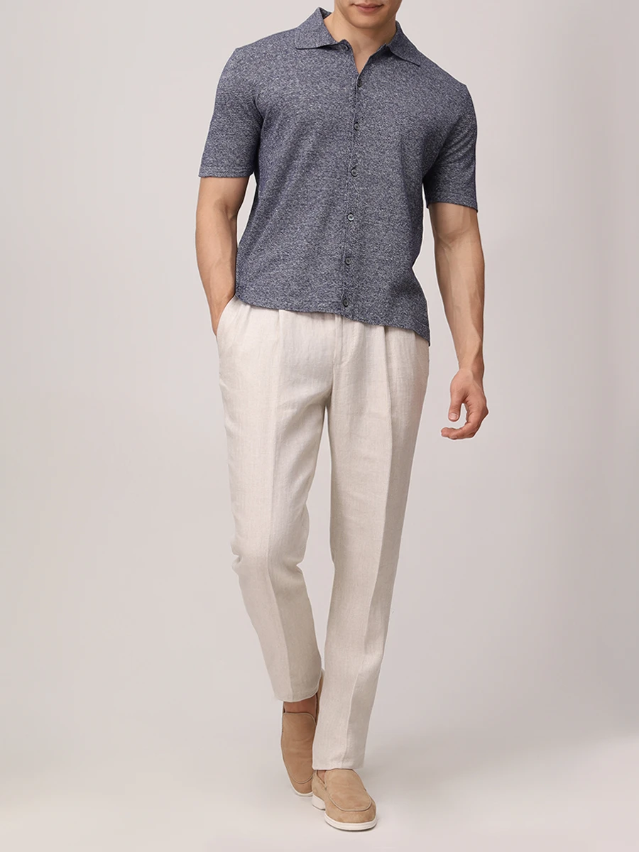 Рубашка из хлопка и льна