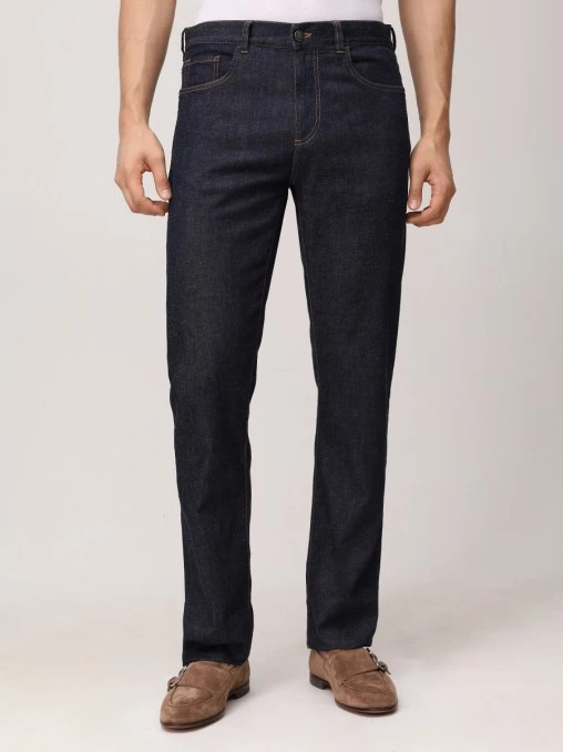 Джинсы Regular Fit из хлопка и лиоцелла CANALI