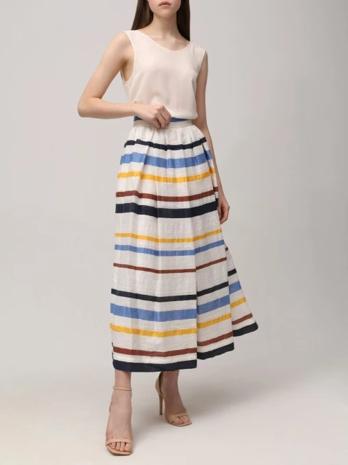 Юбка изо льна и хлопка SARA ROKA