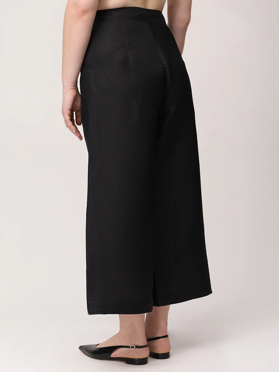 Брюки-юбка из вискозы и льна