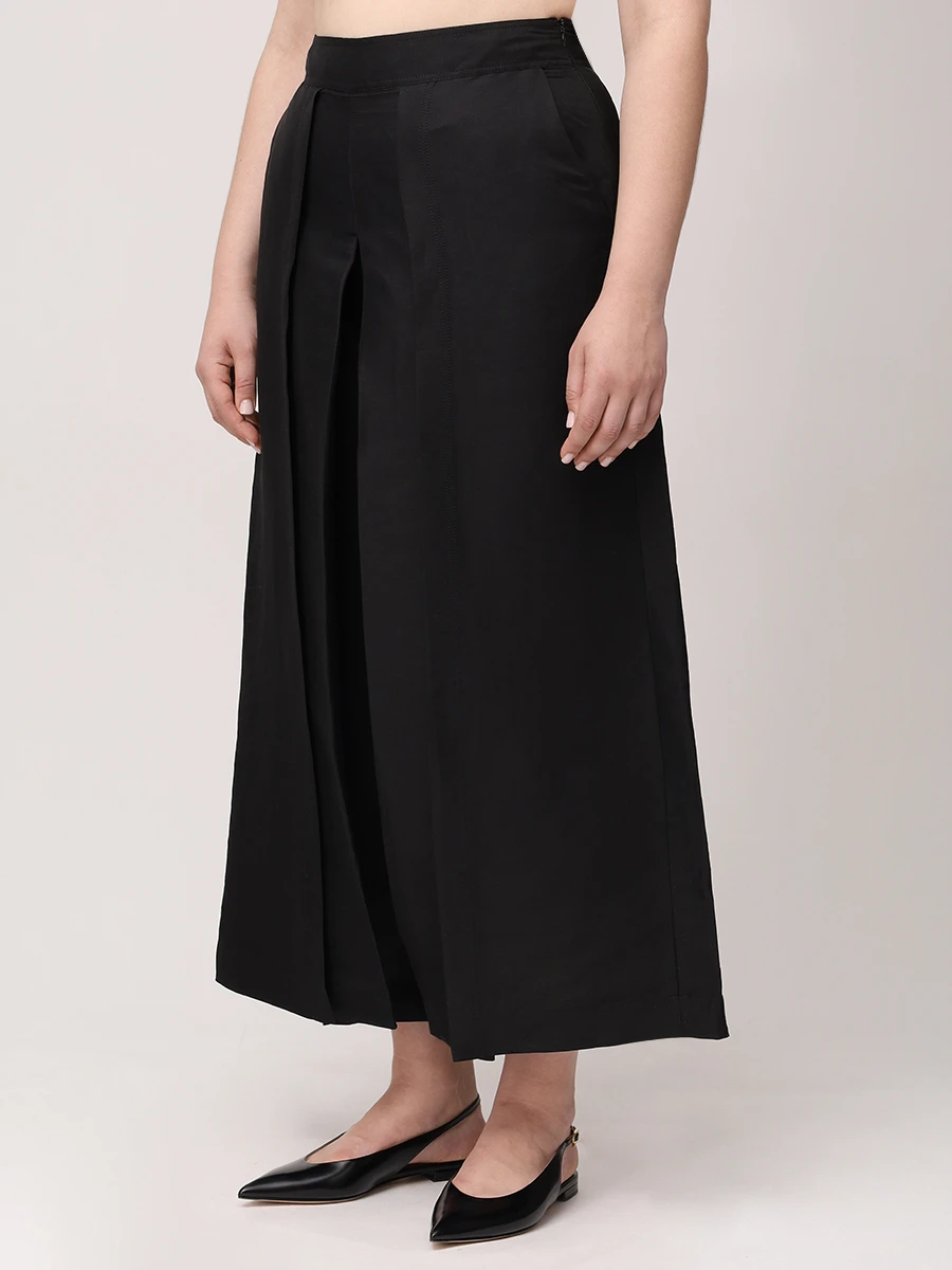 Брюки-юбка из вискозы и льна